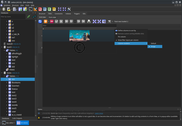 Official Letos interface on Windows.