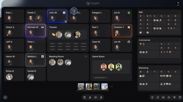 Official website virtual-office demo with sample people and rooms; not a macOS desktop build test.