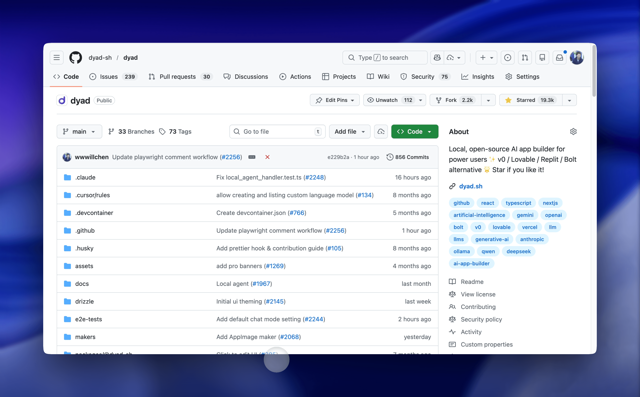 Official application interface