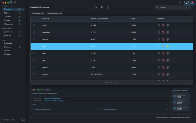 Official WailBrew package-management interface