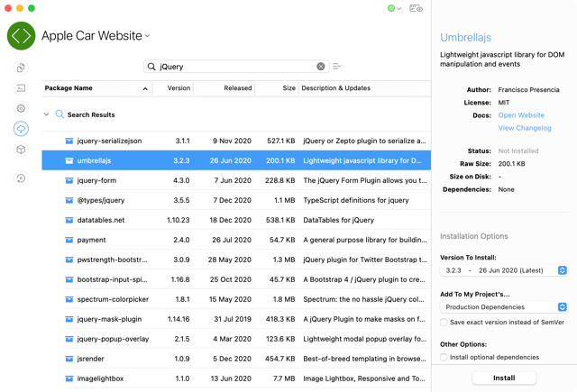 Official application interface