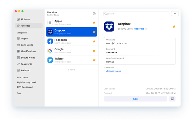 Official application interface