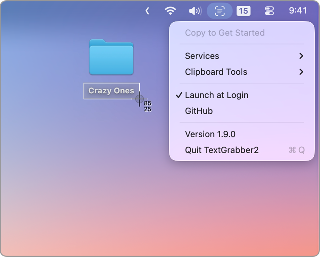 Official application interface