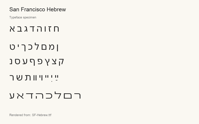 Typeface specimen rendered from the distributed font