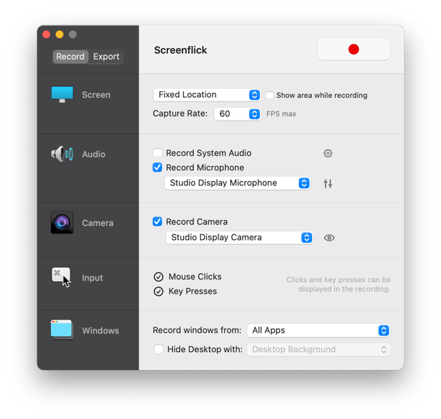 Official application interface