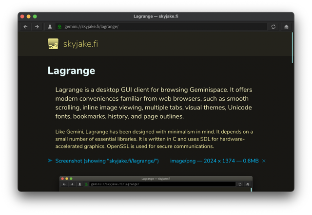 Official application interface