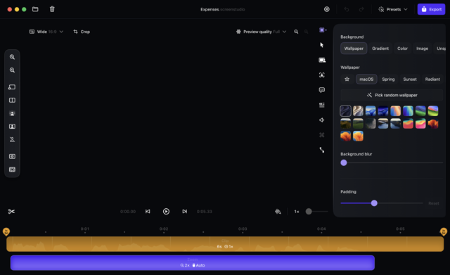 Official application interface