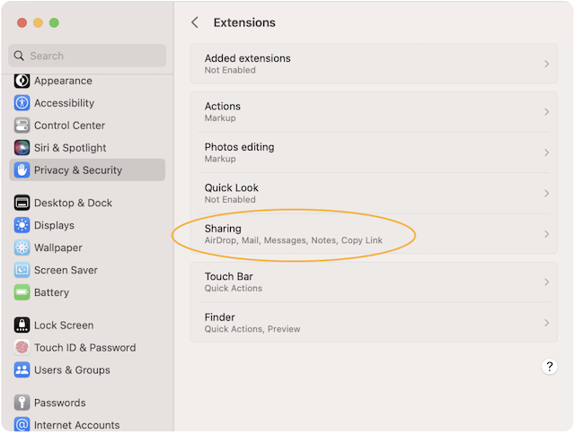 Official application interface