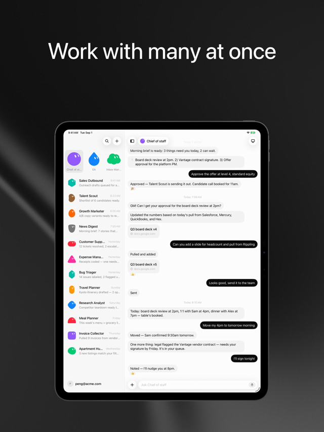Official Grok Bot iPad App Store promotional screen showing multiple Bots; the mobile layout differs from macOS.