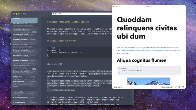 nvALT 笔记编辑器与 Markdown 预览