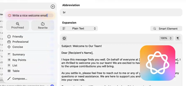 Official application interface