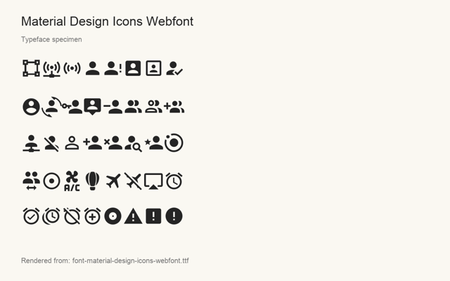 Typeface specimen rendered from the distributed font