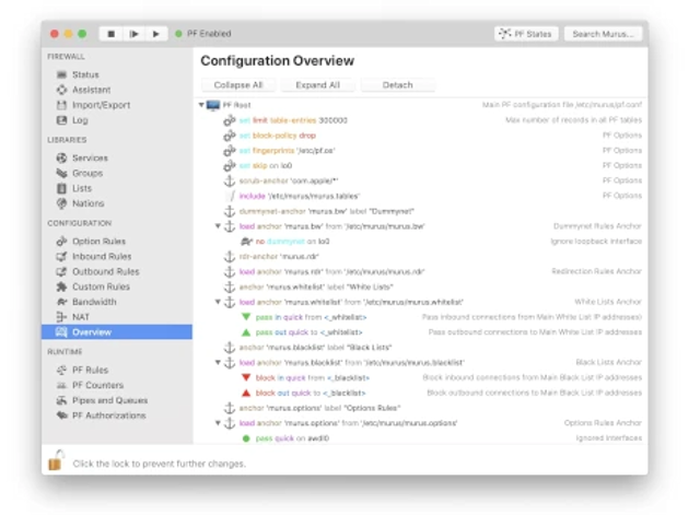Configuration overview on macOS — official interface example