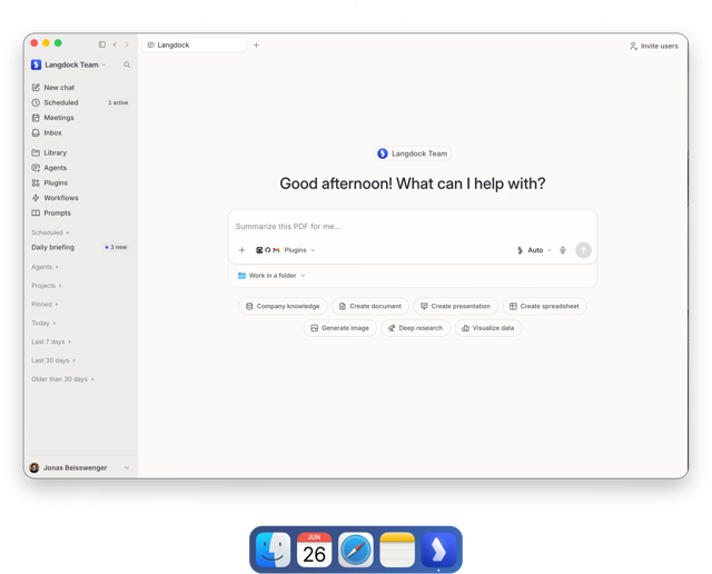 Official application interface