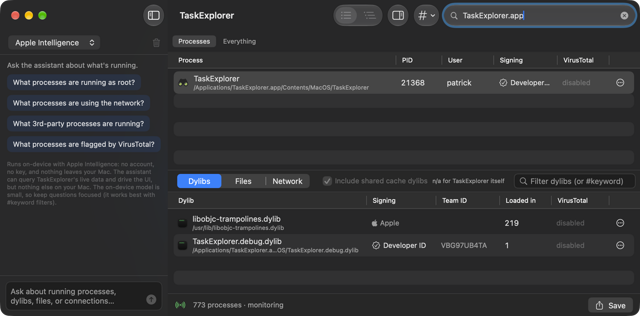 Official application interface