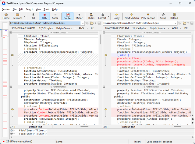 Official gallery Windows Text Compare screenshot; illustrative workflow, not a current Mac build.
