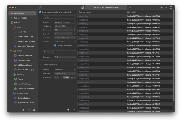 Official application interface