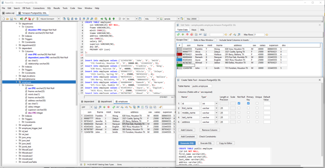 Official RazorSQL interface on Windows.