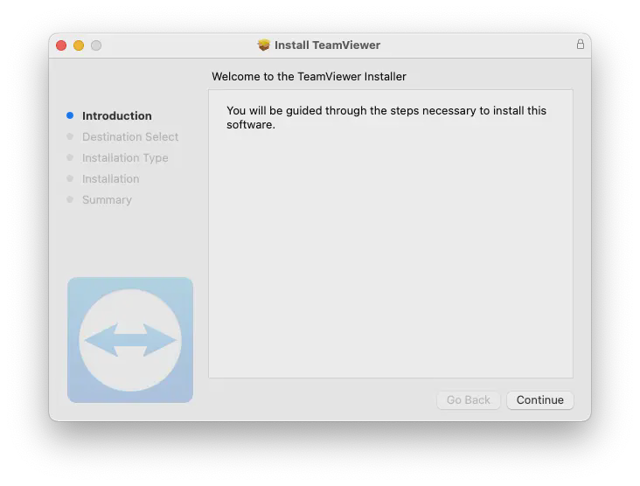 Official historical macOS TeamViewer Classic installer; exact release unspecified.