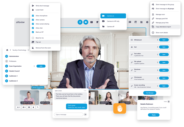 alfaview — official desktop meeting and feature overview