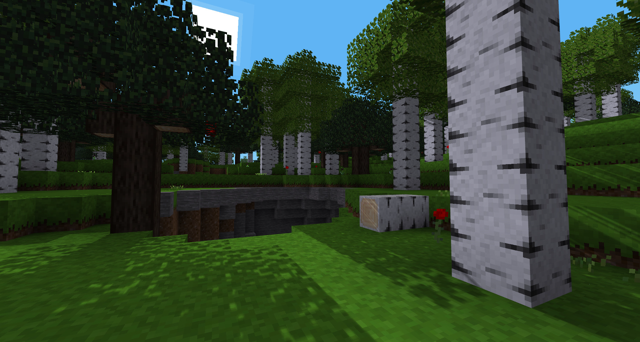Luanti running Minetest Game — official gallery example