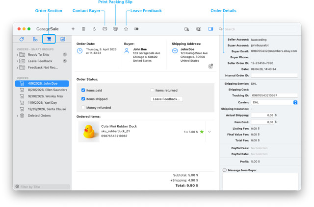 Official application interface