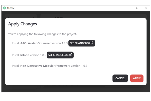 Official application interface