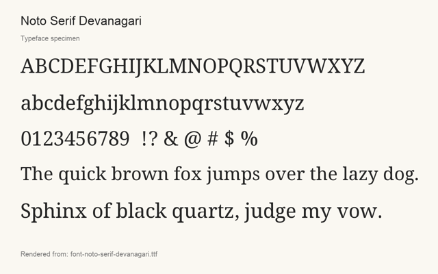 Typeface specimen rendered from the distributed font