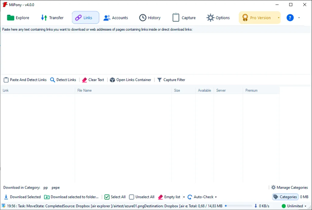 Official Windows application interface