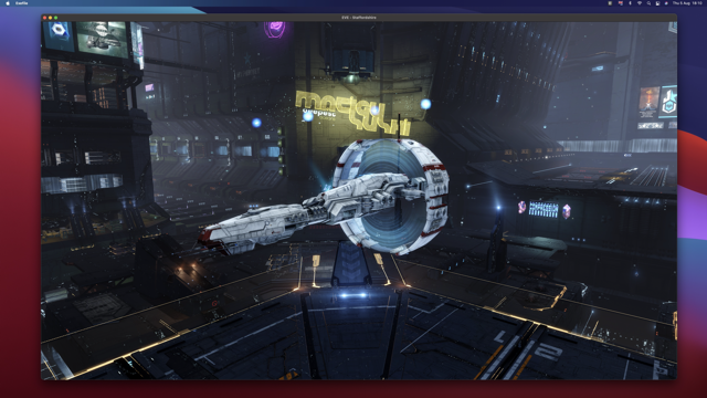 EVE Online: historical native Mac client test screenshot from the official August 2021 announcement
