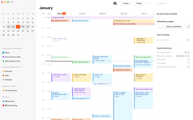 Official Notion Calendar desktop download-page image; historical calendar example, not verified as 1.139.0.