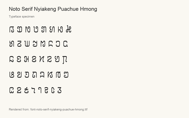 使用发行字体文件实际渲染的字样示例