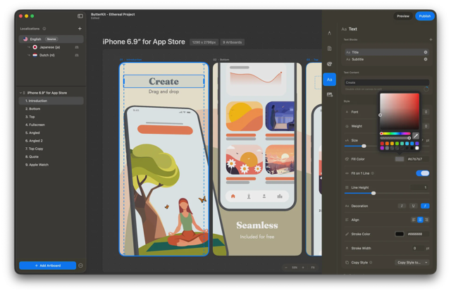 Official application interface