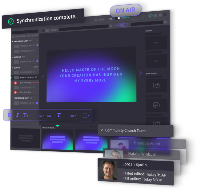 Official application interface