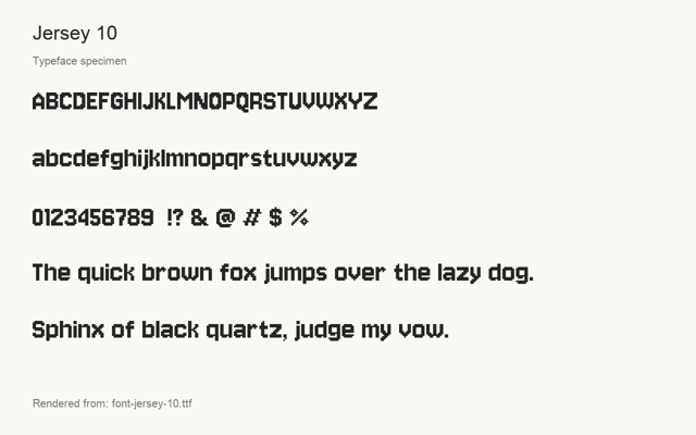 使用发行字体文件实际渲染的字样示例