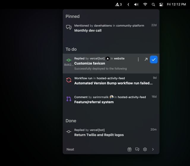 Official application interface