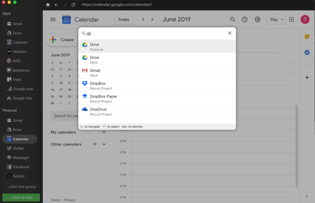 Official application interface