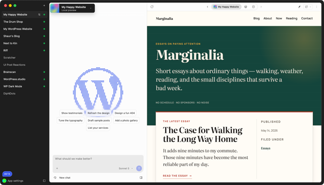 Official application interface