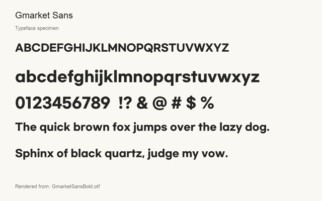 Typeface specimen rendered from the distributed font