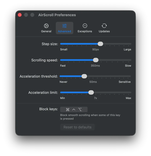 Official application interface