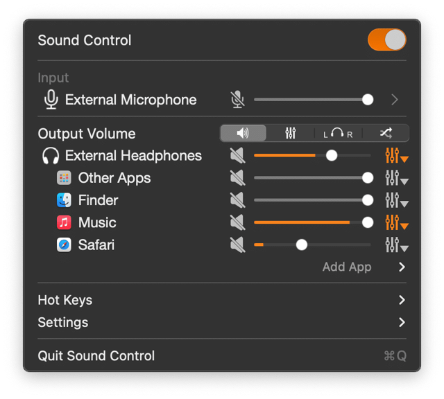 Official application interface