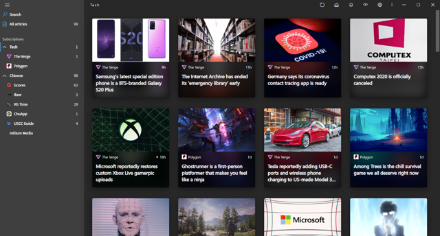 Official application interface