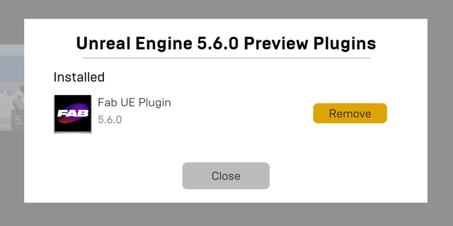 Official Launcher plugin dialog example for UE 5.6 Preview; shared guide, not a current Mac build test.