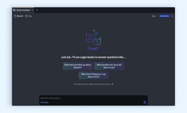 Official Study Assistant panel preview marked Early Access.