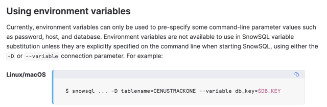 macOS/Linux の環境変数コマンド例（公式ドキュメントのスクリーンショット）