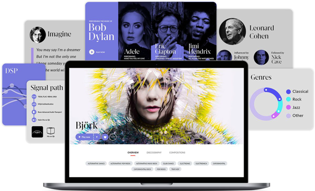 Artist browsing — official desktop interface presentation