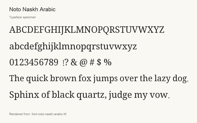 Typeface specimen rendered from the distributed font