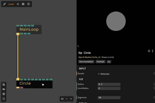 Cables standalone — official node editor demo frame