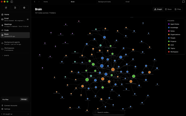 Rowboat for Mac — official Brain knowledge-graph interface example