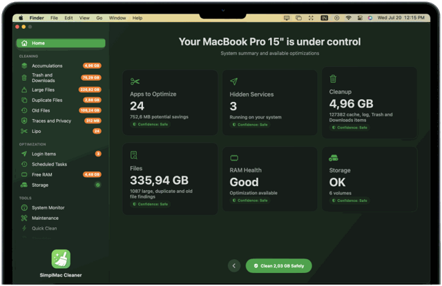 Official application interface